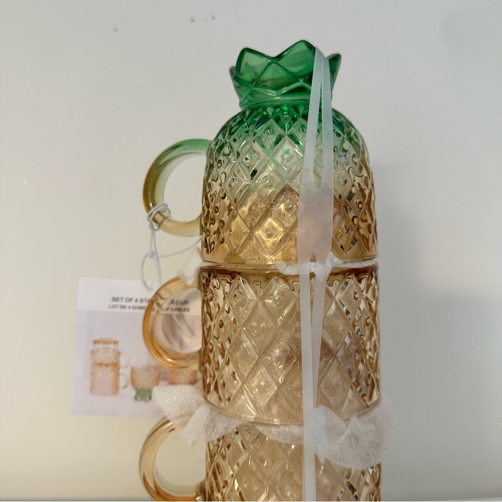 Glass Stackable Pineapple Cups - Picture 6 of 10